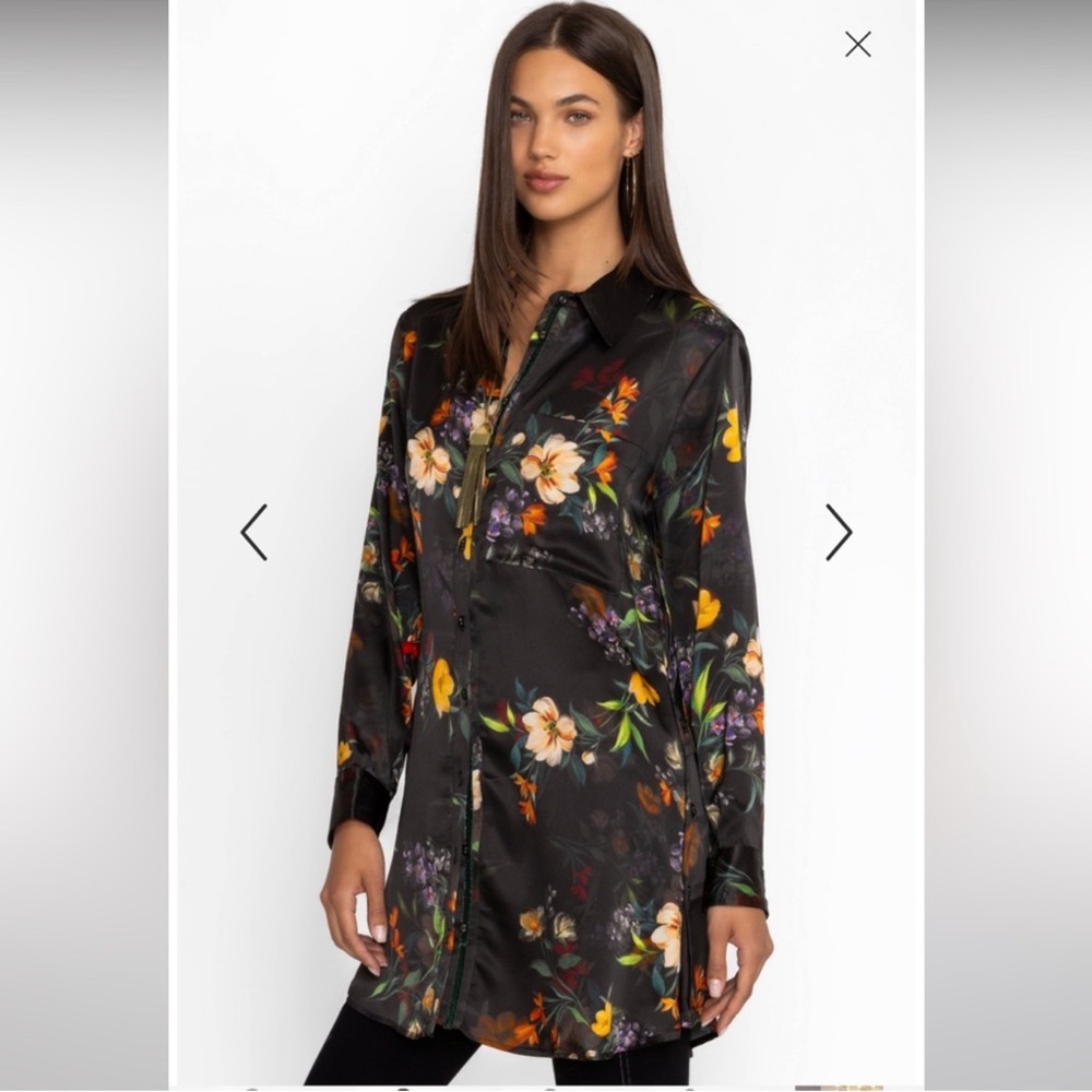 NWT JOHNNY WAS BUTTON DETAIL SWING TUNIC DRESS - Picture 2 of 5